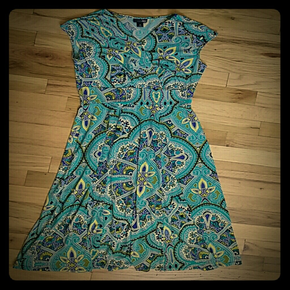 East 5th mock wrap dress petite xs